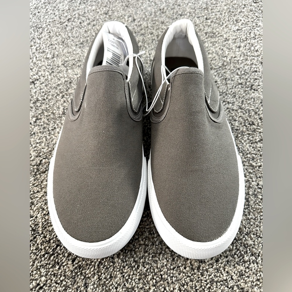 Hurley Arlo Men’s Grey Solid Slip On Sneakers Textile Mens 8 Skateboard - NWT